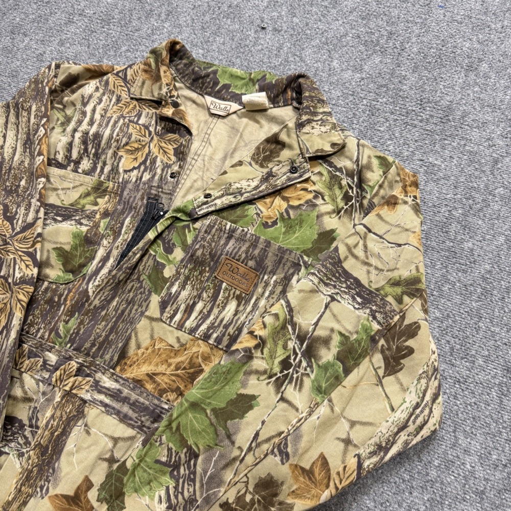 Walls Outdoors Coveralls Mens 2XL Brown Advantage Camo Insulated Hunting Vintage